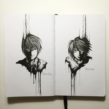 Рисунки в тетради