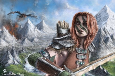 The Elder Scrolls Эйла охотница арт