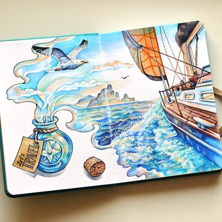 Скетчинг море