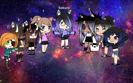 ОС гача лайф девочка голубая