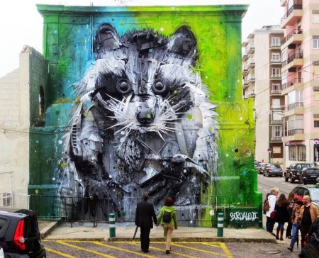 Стрит-арт художник Bordalo II