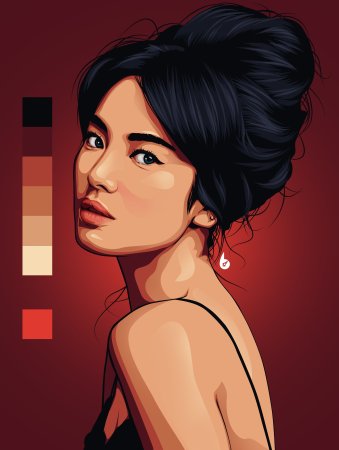 Adobe Illustrator портрет