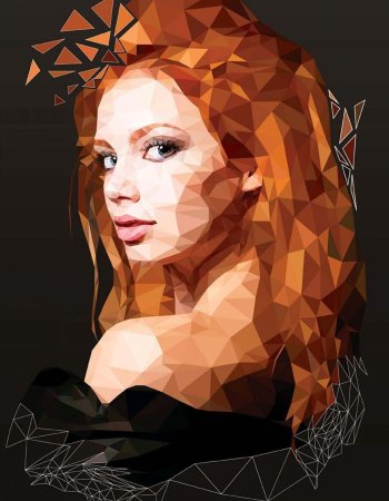 Портрет Анджелины Джоли векторное