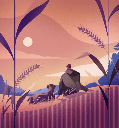 Портрет Есенина полигональный