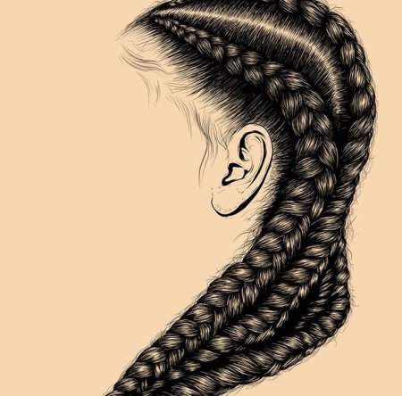 Рисовать косички