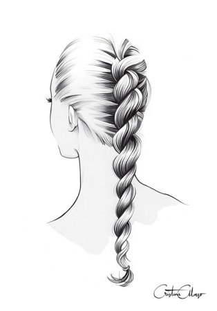 Косичка эскиз