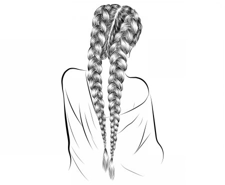 Косичка рисунок