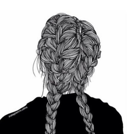 Косички черно белые