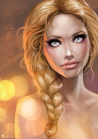 Девочка с косичками рисунок