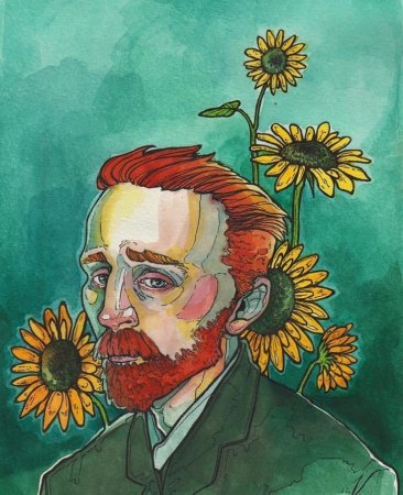 Зеленая лампочка Ван Гог