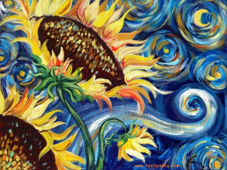 Подсолнухи живопись Ван Гог