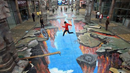 3д иллюзии на асфальте