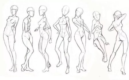 Позы для рисования женские