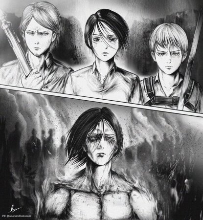 Микаса Аккерман скетч