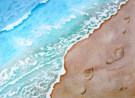 Море и песок живопись