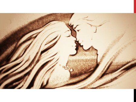 Картины любовь на песке