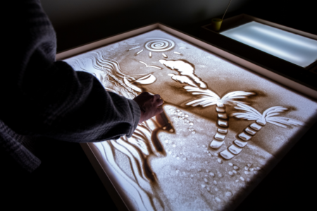 Рисование песком