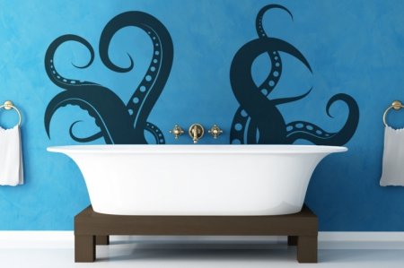 Трафареты для стен в ванной