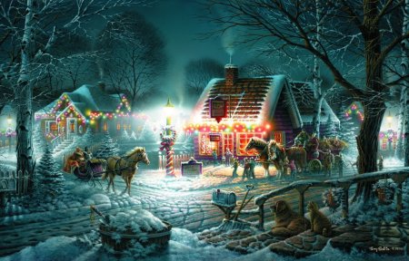 Картины художника Terry Redlin Рождество