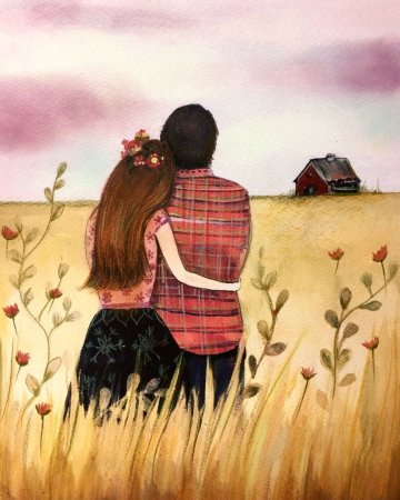 Рисунки влюбленных пар