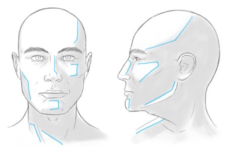 Светотень на лице в профиль