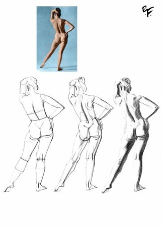 Зарисовки людей в движении