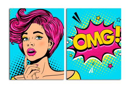 Девушки в стиле поп-арт