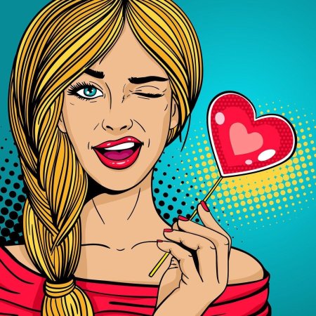 Женщина в стиле поп арт