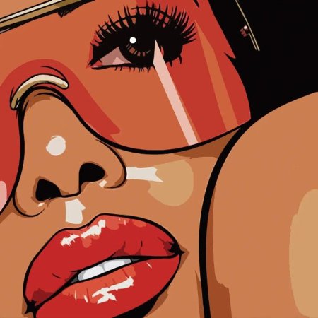 Картина в стиле поп-арт губы