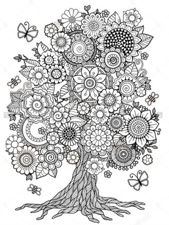 Антистресс дерево раскрашенное