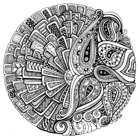 Дудл и Зентангл мандалы