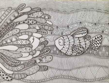 Арт терапия Зентангл