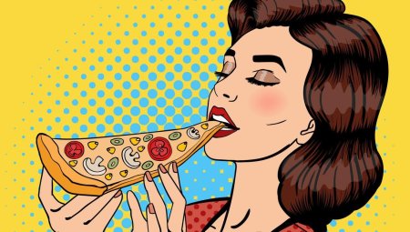 Еда в стиле поп арт