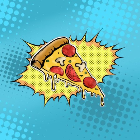 Пицца в стиле поп арт