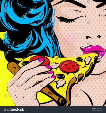 Еда в стиле поп арт