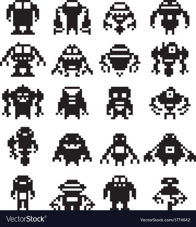 Пиксельное изображение робота