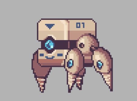 Робот пиксель арт