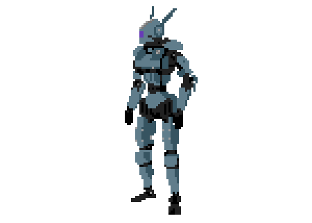 Робот пиксель арт