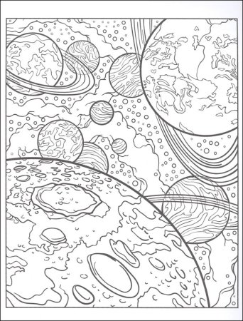 Раскраска. В космосе