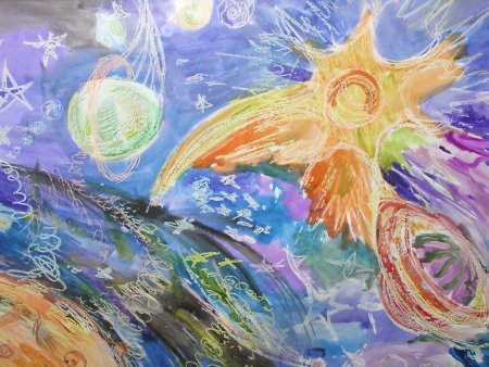 Космическая фантазия рисование