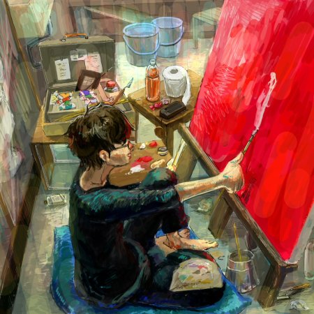 Художник мужчина арт