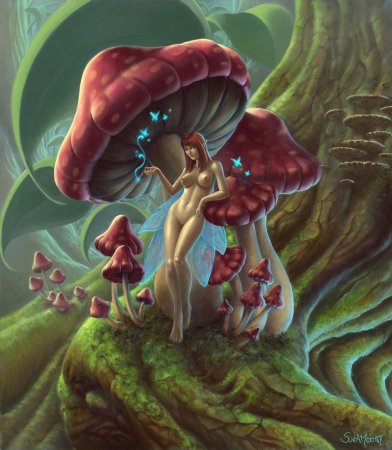 Девушка гриб