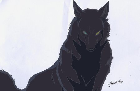 Чёрный волк аниме