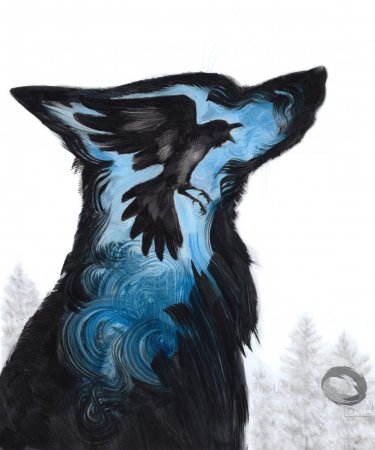 Волк с вороном