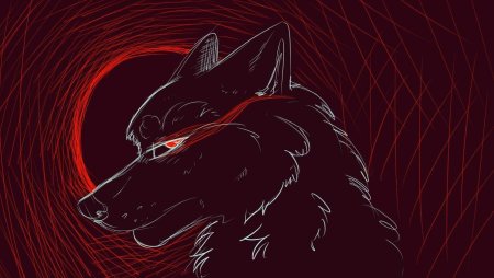 Волк с красными глазами арт