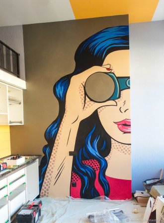 Интерьер цветными карандашами