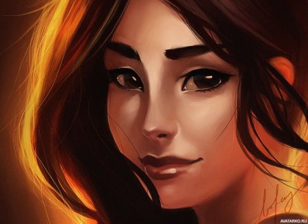 Арты девушек кареглазых