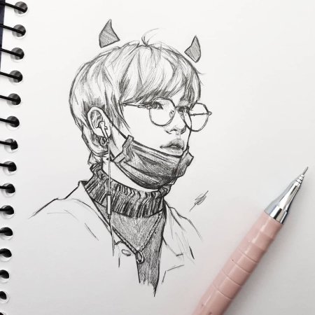 Хан Джисон нарисовать