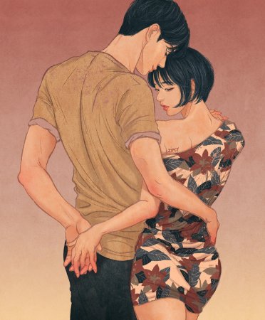 Рисунки корейских парочек