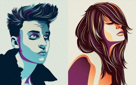 Лицо поп арт